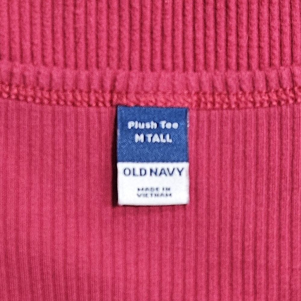 Plush Hot Pink Long Sleeve Ribbed Tee Old Navy - Picture 5 of 5
